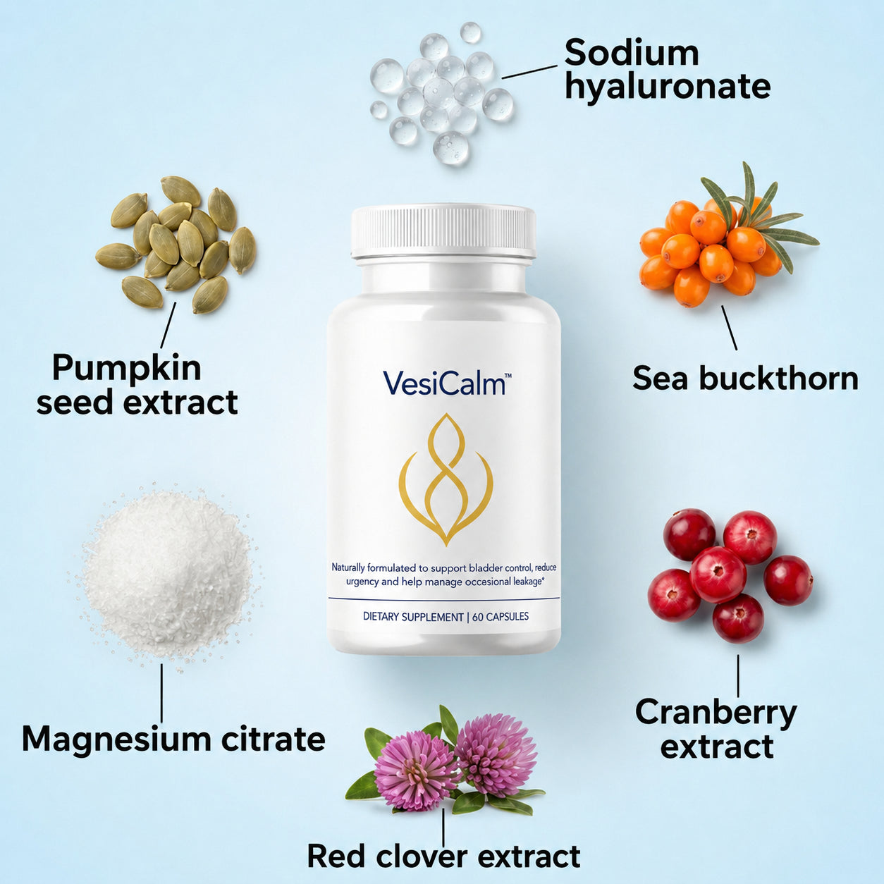 Puts an end to urgency with clinically backed natural ingredients