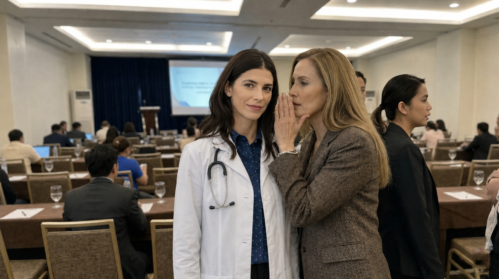 Doctor standing firm